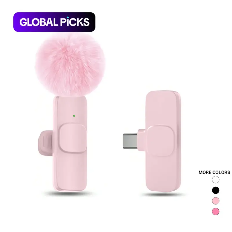 Wireless Lavalier Microphone, USB-Rechargeable Plug-and-Play Lapel Mic for Video Recording, Teaching, Interviews, and Podcasts #GLOBAL PICKS