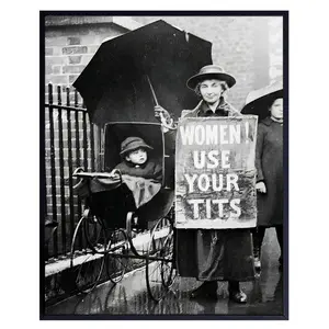 Retro Vintage Art For Women LARGE 11x14 - Unique Wall Art Gifts for Women, Vintage Home Decor - Funny, Quirky Wall Decor for Women, Home, Office, Dorm - Retro Vintage Wall Decor - Unframed Art