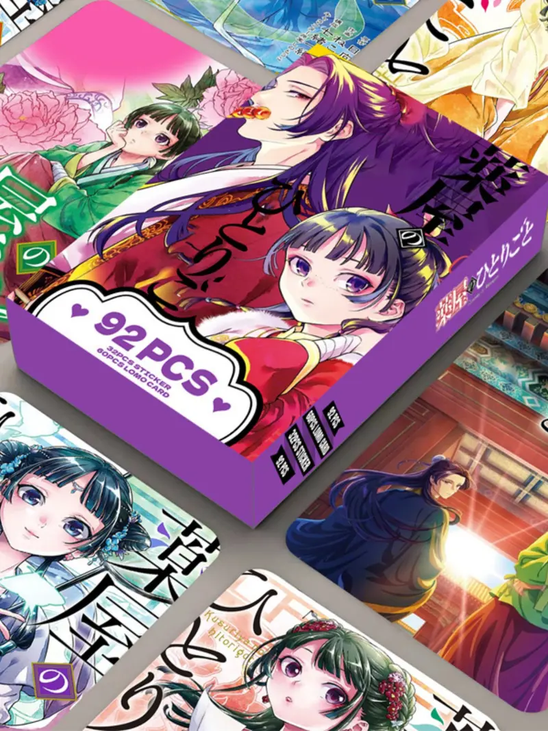 92pcs Photo Cards, Drug House Girl Dual-Sided Small Cards, Lomo Cards, Anime Peripheral Collection Box, Collectible Card Set