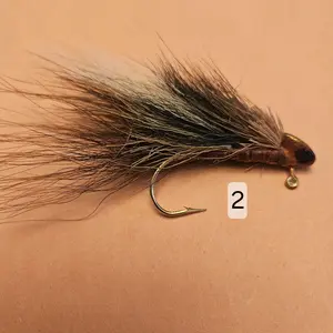 Hand Tied Deer Tail VMC 1/8 3/O Gold Hook Jig for Fishing