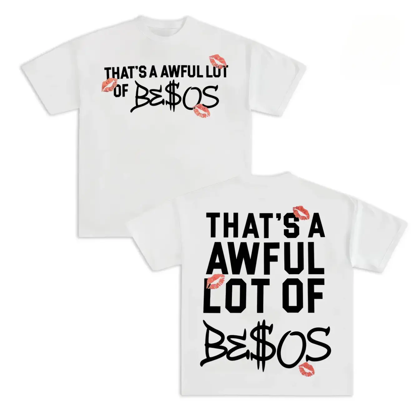 That’s a Awful Lot of Graphic Tee – Playful Kiss Print and Bold Slogan, Unisex Streetwear Statement Tee, Pop Art Urban Fashion grandma's favorite shirt tees 100% Pure Cotton Y2K Streetwear Tee good graphic tees gifts for him Graphic tees mens gift Handmad