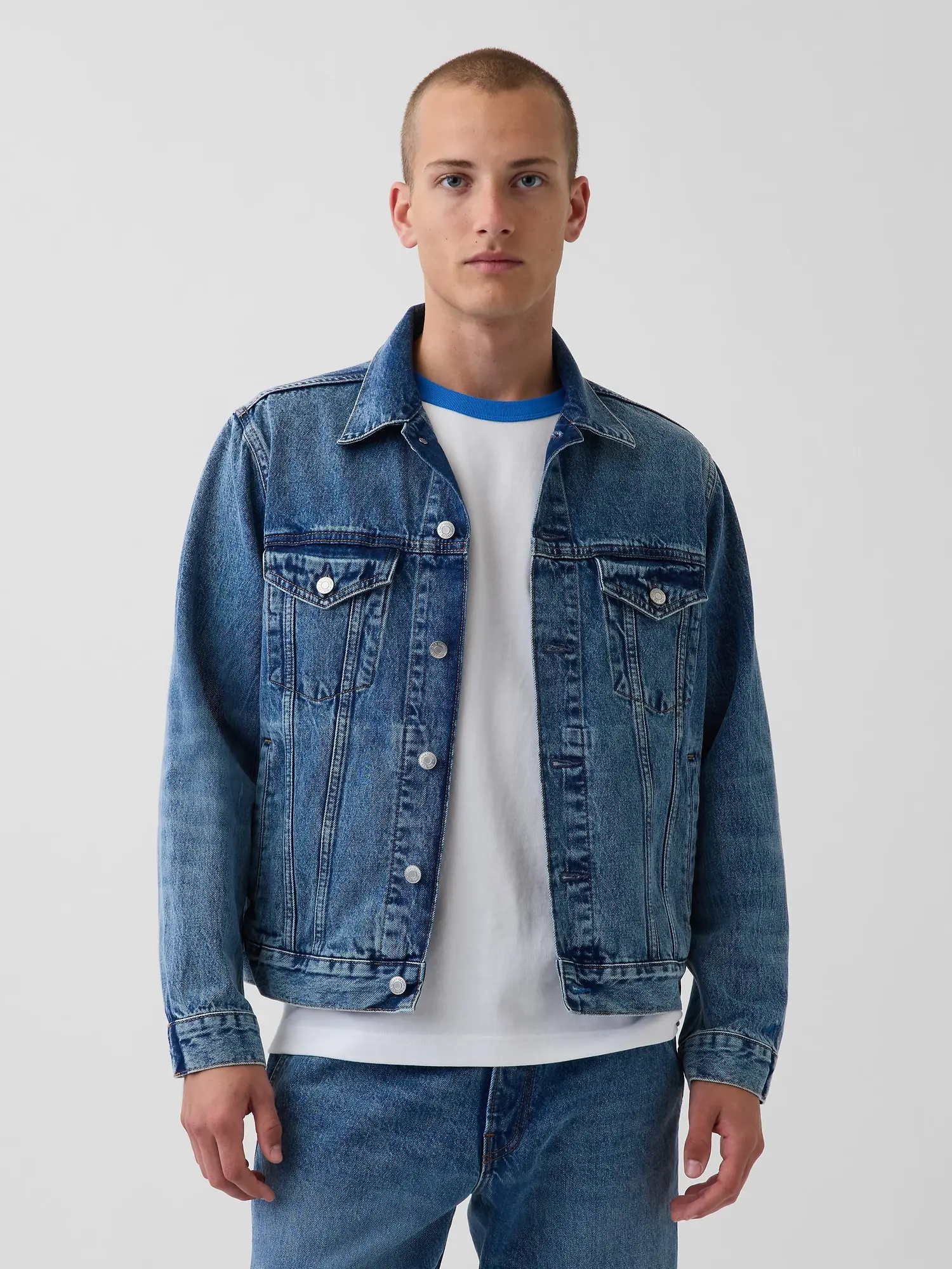 Gap Men's Get Blue Relaxed Icon Denim Jacket
