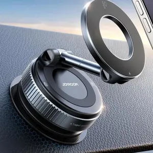 JOYROOM Vacuum Magnetic Phone Holder for Car - Secure Phone Stand with Strong Suction Cup for Safe Hands-Free Driving
