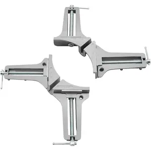 2- 90  Corner Clamp Set, Featured with 3'' Maximum Opening, 200 lbs Clamping Force & 1/2'' Clamping Height,  Alloy , Adjustable Right Angle Clamps for Multiple Projects