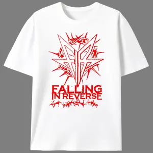 Falling in Reverse Rock Band Graphic T-Shirt for Men |   Gothic Thorn Crown Band Logo Tee |   Unisex Casual Summer Top |   Rock Music Fan Gift
