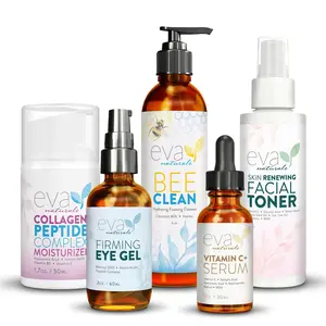 Rejuvenating Skincare Bundle - 5 Products in 1 Set: Cleanser, Toner, Serum, Eye Gel & Moisturizer