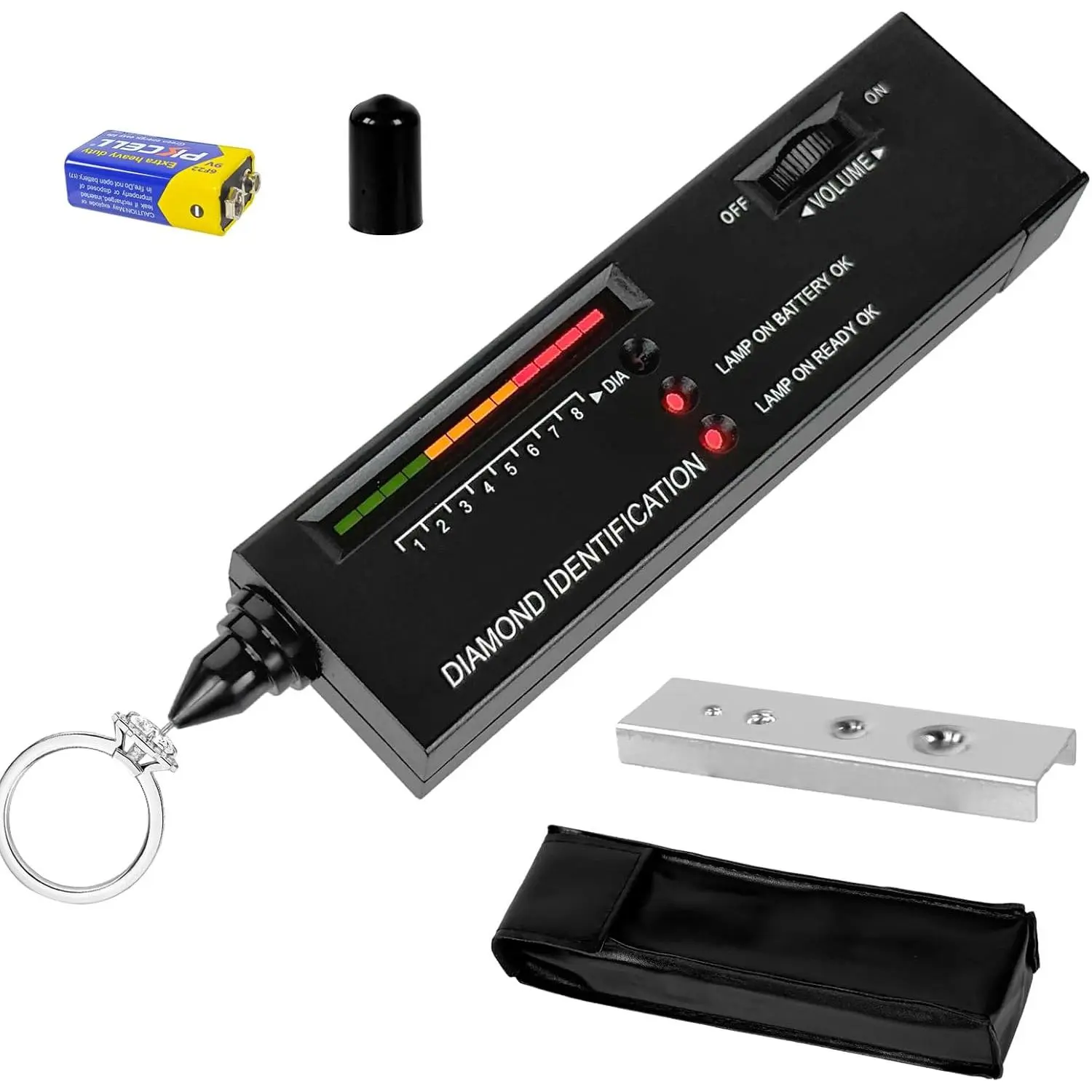 Diamond Tester Pen High Accuracy Portable Gemstone Identification Tool with Light Beep Prompt for Jewelers