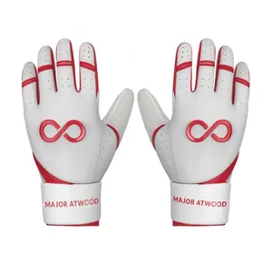 ORIGINAL SERIES RED-WHITE LONG CUFF PRO PREMIUM 100% 0.9MM AAA AFRICAN GOAT® LEATHER