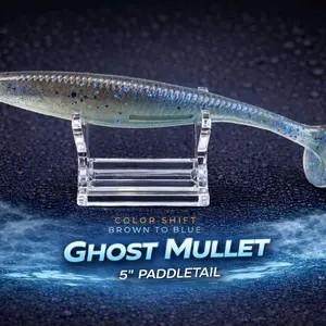 Reel Hostile 5” Paddle Tail – Ghost Mullet Color Shift (6 Pack)
