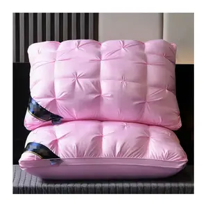 Bed Pillows - Pink Luxury Adjustable Bed Pillow Set (2-Pack) Hotel Quality down Alternative for Ultimate Neck Support & Comfort