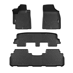 GARVEE TPE All Weather Floor Mats for Toyota Highlander 2008-2013 (Non-Hybrid) - Custom Fit Vehicle Specific Front, 1st, 2nd & 3rd Row Car Floor Liners, Durable and Easy to Clean Accessories