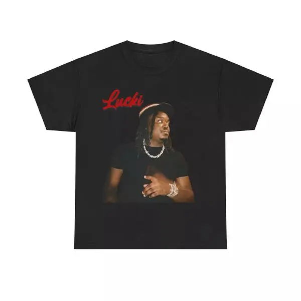 Lucki TShirt,Rapper Lucki Merch T-Shirt,Rap Vintage Graphic Tee,90's hip hop,Unisex Cotton T-Shirt,Short Sleeve,Casual Streetwear,Menswear,Womenswear,Gift For Him And Her
