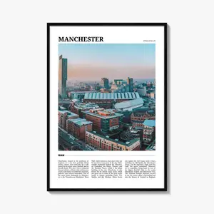 Manchester Travel Poster England Manchester Wall Art Manchester Poster Print Manchester Photo Manchester Decor England UK