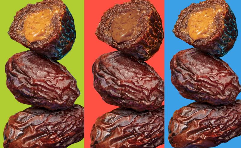 Realsy Nut Butter-filled Medjool Dates - Snack Packs, 3 Whole Dates, No Added Sugar, Gluten-Free, Vegan, High Fiber, Organic, 12-Pack Options Sweet Dried