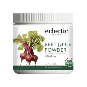 Eclectic Herb - Premium Raw Freeze-Dried Beet Juice Powder | Natural Herbal Supplement | Cardiovascular, Circulation & Blood Pressure Support | Organic, Vegan, Non-GMO (6 oz | 170 g)