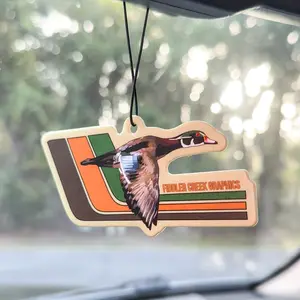 Waterfowl Vintage Stripe Wood Duck or Mallard Car Air Freshener Dark Ice Scent