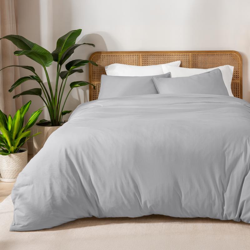 Bare Home Organic Cotton Jersey Duvet Cover & Sham Set