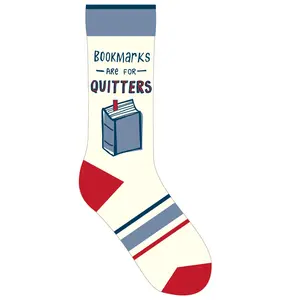 Bookmarks are for Quitters Socks (LoveLit Book Theme)
