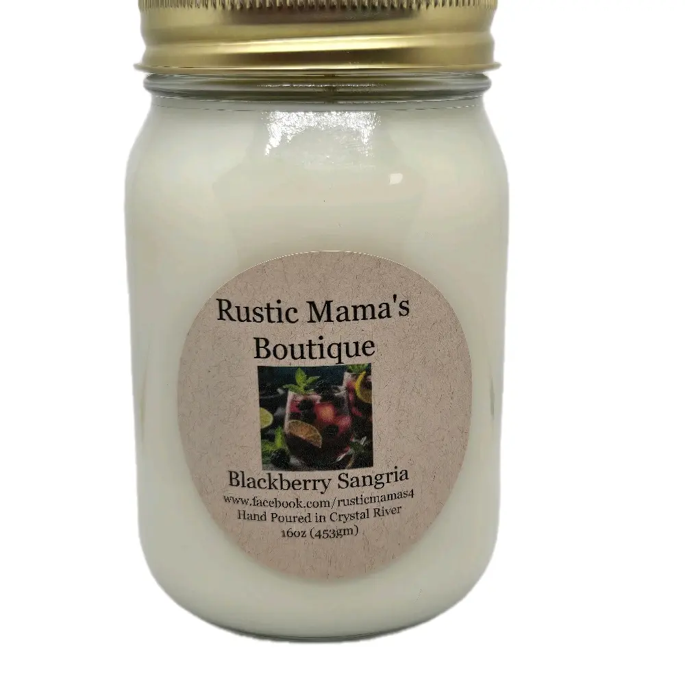Rustic Mama's Boutique Blackberry Sangria Hand Poured in Crystal River 16oz Candle