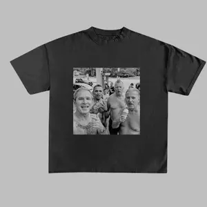 Vintage Bush - Barack - Clint0n - Bush Selfie Meme T-Shirt, Funny Streetstyle Tee, Y2k Bootleg Vibe Style, Gangster Shirt, Gifts for Friends, Trending Us Streetwear, Viral on Tiktok Crewneck