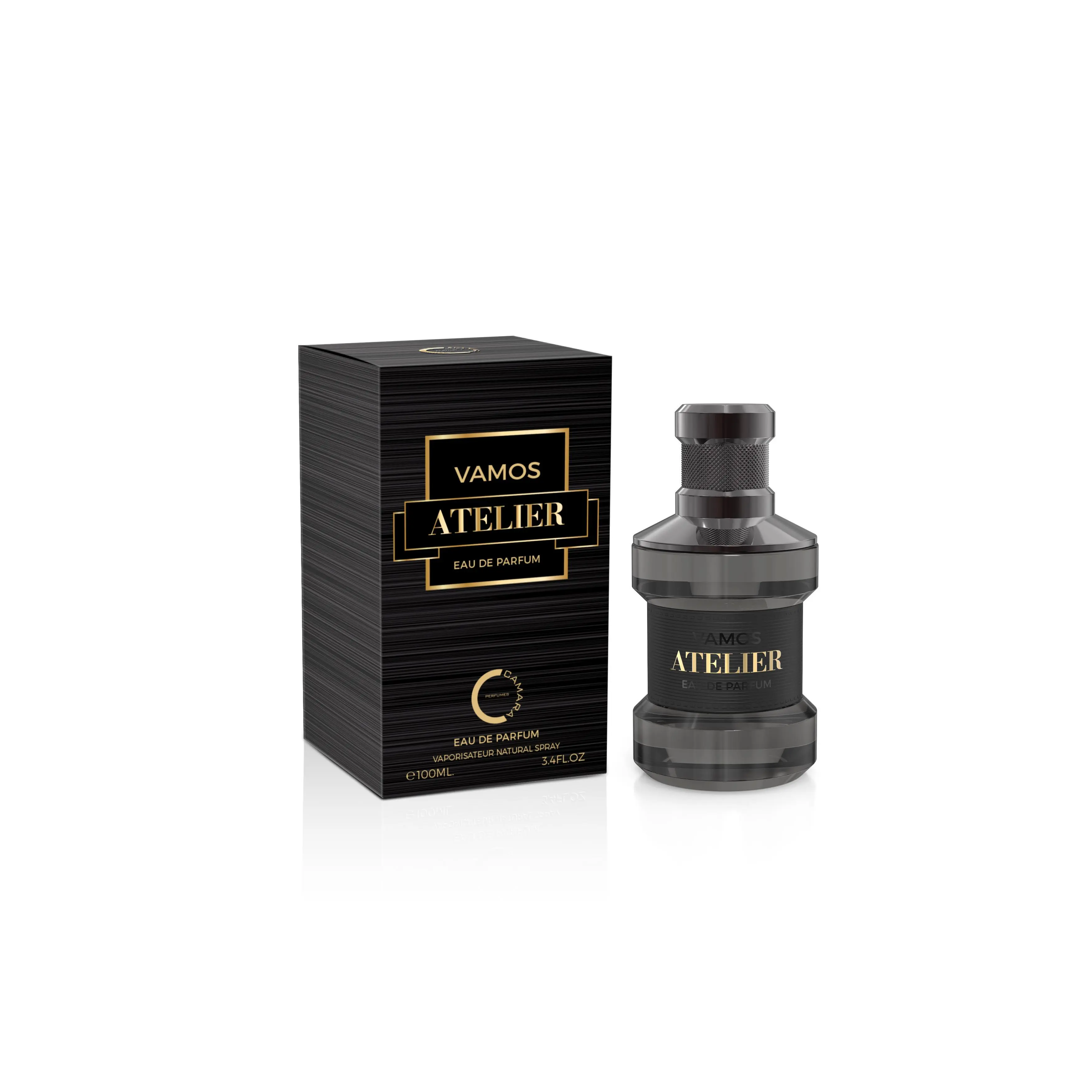 CAMARA Vamos Atelier Edp Perfume Spray for Men, Aromatic Citrusy Fragrance with Warm Vanilla, Amber, and Lavender Notes, 3.4 fl oz / 100ml, Amber Vanilla Scent