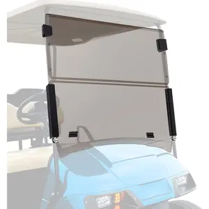 Nilight Golf Cart Windshield for Front Window Foldable Windproof UV Protection Compatible with EZGO TXT 1994.5-2013,Tinted Polycarbonate (PC) Scratch and Impact Resistant