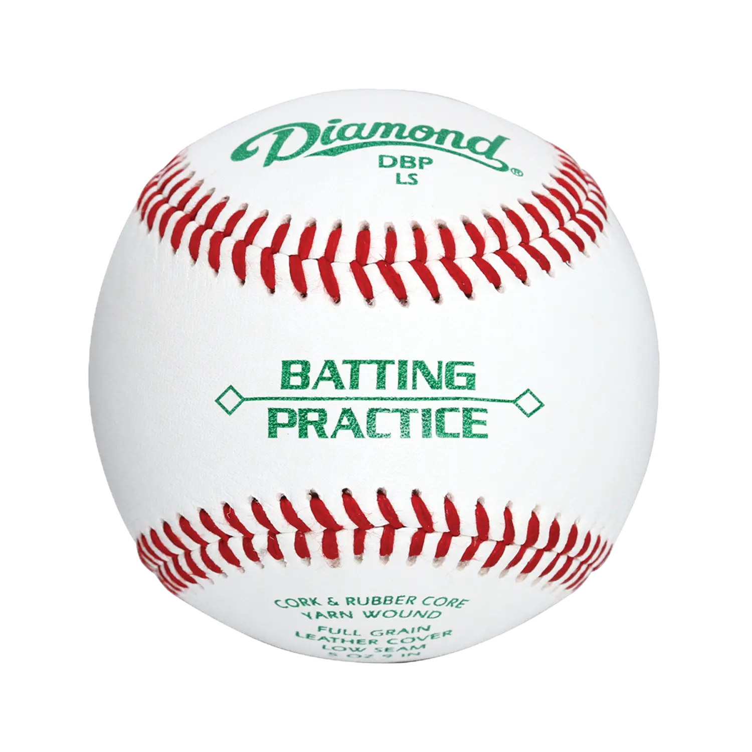 Diamond Sports DBP LS Batting Practice Low Seam Baseball - 1 Dozen