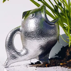 Emilia Castillo Silver Plate Fish Pitcher - Serveware, Water Pitcher - Drinkware, Aesthetic