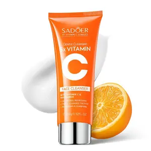 5X Vitamin C Face Cleanser | Face Wash, Cleansing Foam for Pore Care & Uneven Skin Tone | Gentle Daily Deep Cleansing | Hydrating and Nourishing Facial Cleanser | Korean Skincare | 3.52 oz