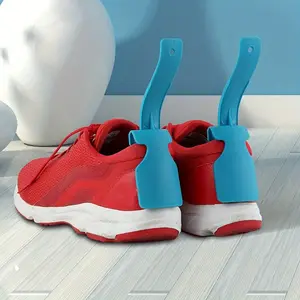 2pcs Lazy Shoes Helper, Shoe Horn Shoe, Lifting Helper For Seniors & Disabled, Plastic Shoehorn Fits All Shoes