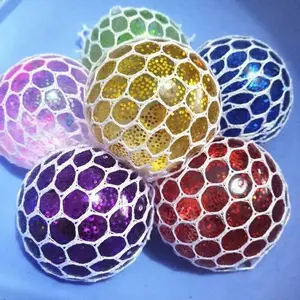 3/6/12 Piece Stress Relief Balls, Flashing Glitter Squeeze Toys, Kids Pressure Relief Balls, Classroom Prizes, School Rewards, Party Favors