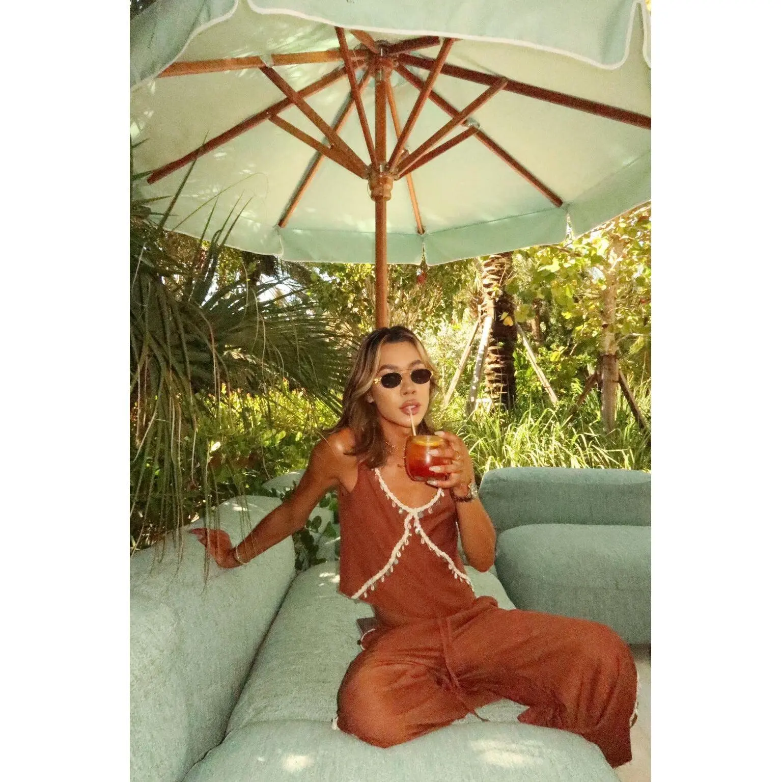 Ashby Terracotta Embellished Tank