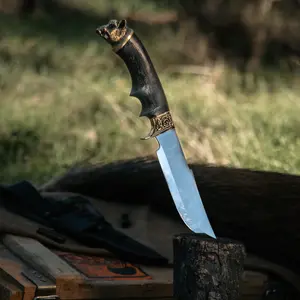 Mirror Traveller Utility Knife with Oak Wood Handle