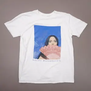 [Sale up to 40%], [Free Ship] Kacey Musgraves Golden Hour Album T Shirt Official Merch Womens XL White Cotton