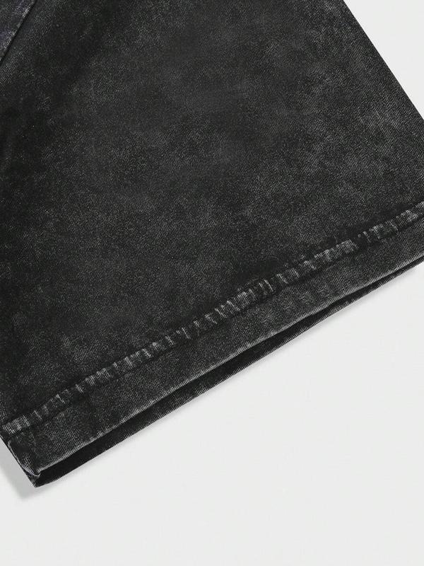 Men's Casual Sporty Short Sleeve Shirt, Gothic Letter Print, Comfortable Round Neck Tee, Athletic T Shirt for Outdoor Gym Streetwear