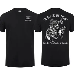 [Winter Outfits]In Glock We Trust T-Shirt |     Built for Power, Trusted by Legends |     Tactical Unisex Cotton Tee, Made in USA