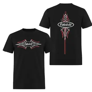 Peterbilt Pinstripe Shirt, Bold Pinstripe Graphic Tee Featuring Iconic Peterbilt Logo, Perfect for Car Enthusiasts, Top Cotton Menswear, Car Lover Cotton Top, 4th of July Outfit