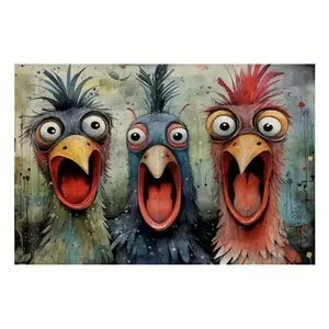 Chicken Pattern DIY Diamond Arts Colorful Painting Kit without Frame, 5D Diamond Arts Colorful Painting Kit, Wall Art Decor for Home Bedroom, Diamond Painting Kits