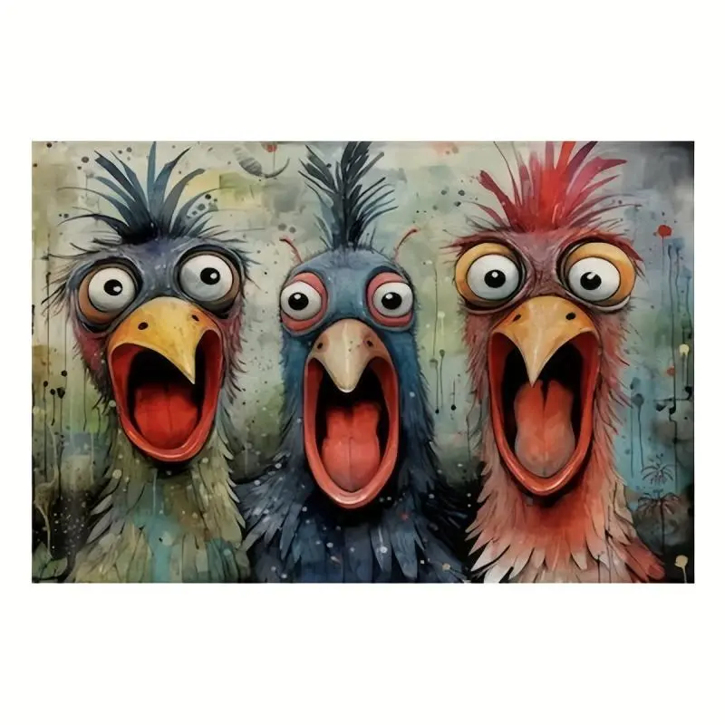 Chicken Pattern DIY Diamond Arts Colorful Painting Kit without Frame, 5D Diamond Arts Colorful Painting Kit, Wall Art Decor for Home Bedroom, Diamond Painting Kits