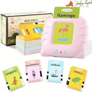 Talking Flash Cards Educational Toys with 112 Electronic Flashcards, Interactive Voice Reading Learning Cards for Toddlers, Early Preschool Educational Teaching Aids, Smart Electronic Learning Toys, Durable School Supplies for Kids Home Kindergarten