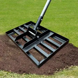 Rake 17x10 Inch , Yard Leveling Rake Leveler Tool for Soil, Sand & Topsoil, Backyard, Garden, Golf Course