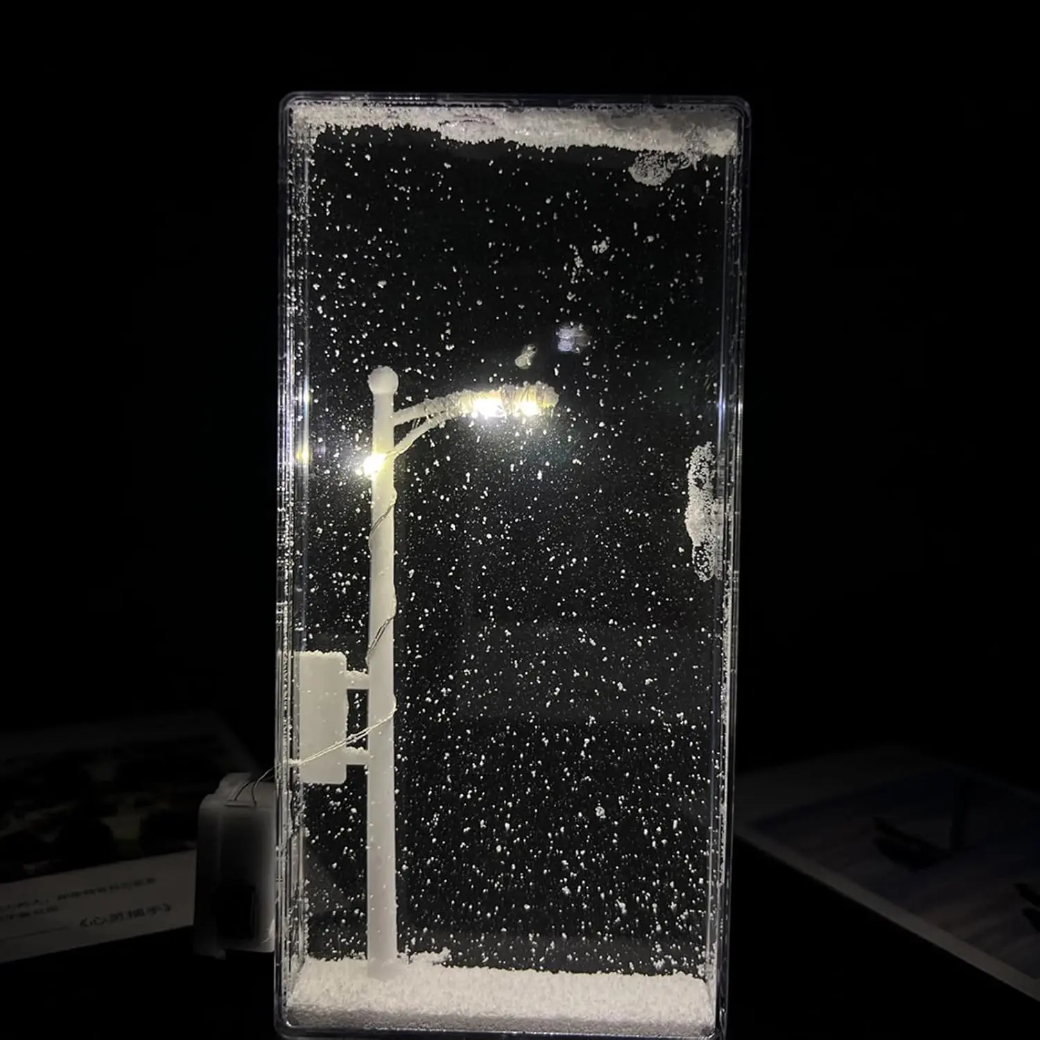 Street Light Snow Globe, Street Light Night Light, Snowy Streetlamp Light, Snow Lamp Night Light, Light Up Snow Globe, Snow Scenery Night Light Street Lamp DIY Material Pack (Single)