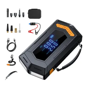 【6-IN-1】Portable Car Jump Starter & Tire Inflator - 6000A 12000mAh  14.8V Jump Start Dead Battery (8L Gas/8L Diesel)+ 150PSI Air Compressor  + Vacuum Extraction for Camping Gear & Mattresses, Truck Drivers, Father's Day Gifts