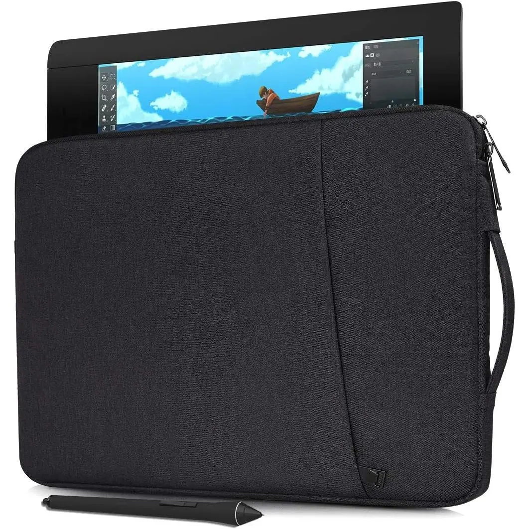 Slim-Fit Wacom Portable Graphics Drawing Tablet Sleeve Case - Side Handle Tablet Sleeve Pouch, Black, Perfect Gift for Accessory Users