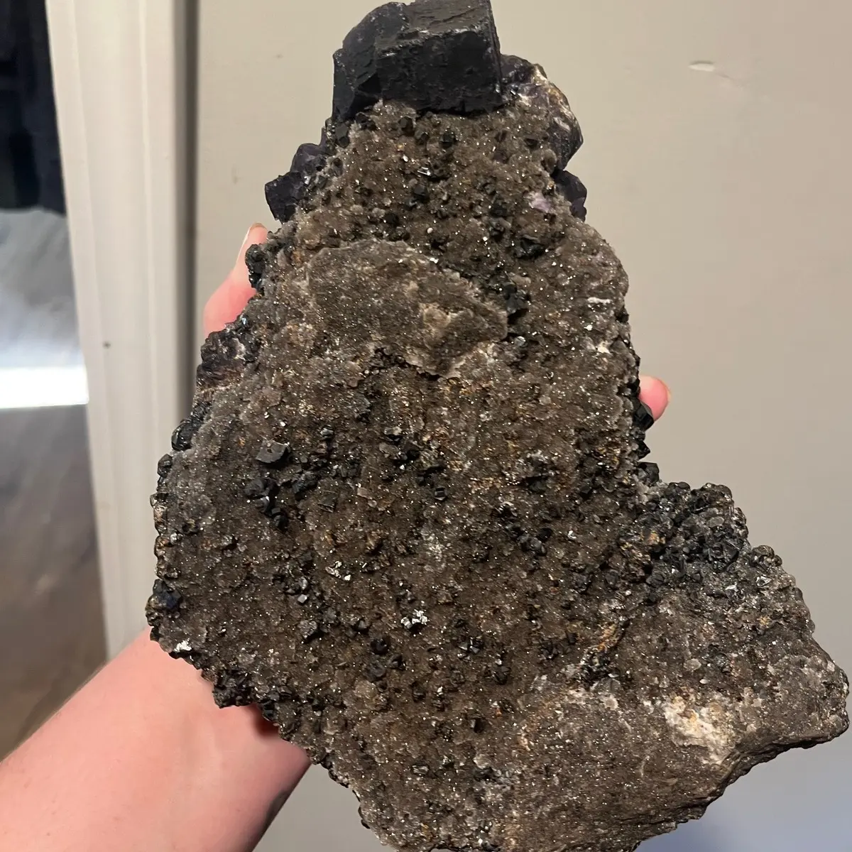 Authentic Rare Black Amethyst Cluster