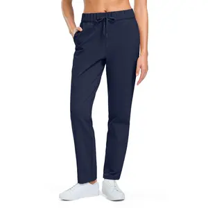 G Gradual Fleece Lined Pants Women 27.5"/29" Golf Pants 3 Pockets Water Resistant Warm Sweatpants for Cold Weather Warmth Elastic Drawstring Casual Wear