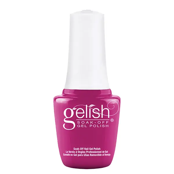 Gelish MINI Amour Color Please - Fuchsia Pearl, Long-Lasting Soak-Off Gel, Vibrant Color, Chip-Resistant, High Shine, Professional Salon Quality, 9mL.