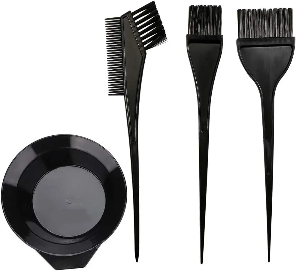 Hair Dye Color Brush and Bowl Set, Color Bowl Brushes Tool Mixing Bowl Kit Tint Comb for Hair Tint Dying Coloring Applicator Hair Color Tools