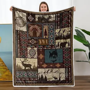 Luxury Maya Style Halloween Blanket, Soft Comfortable Sofa Throw, High-Definition Digital Print, Holiday Gift, Home Office Decor