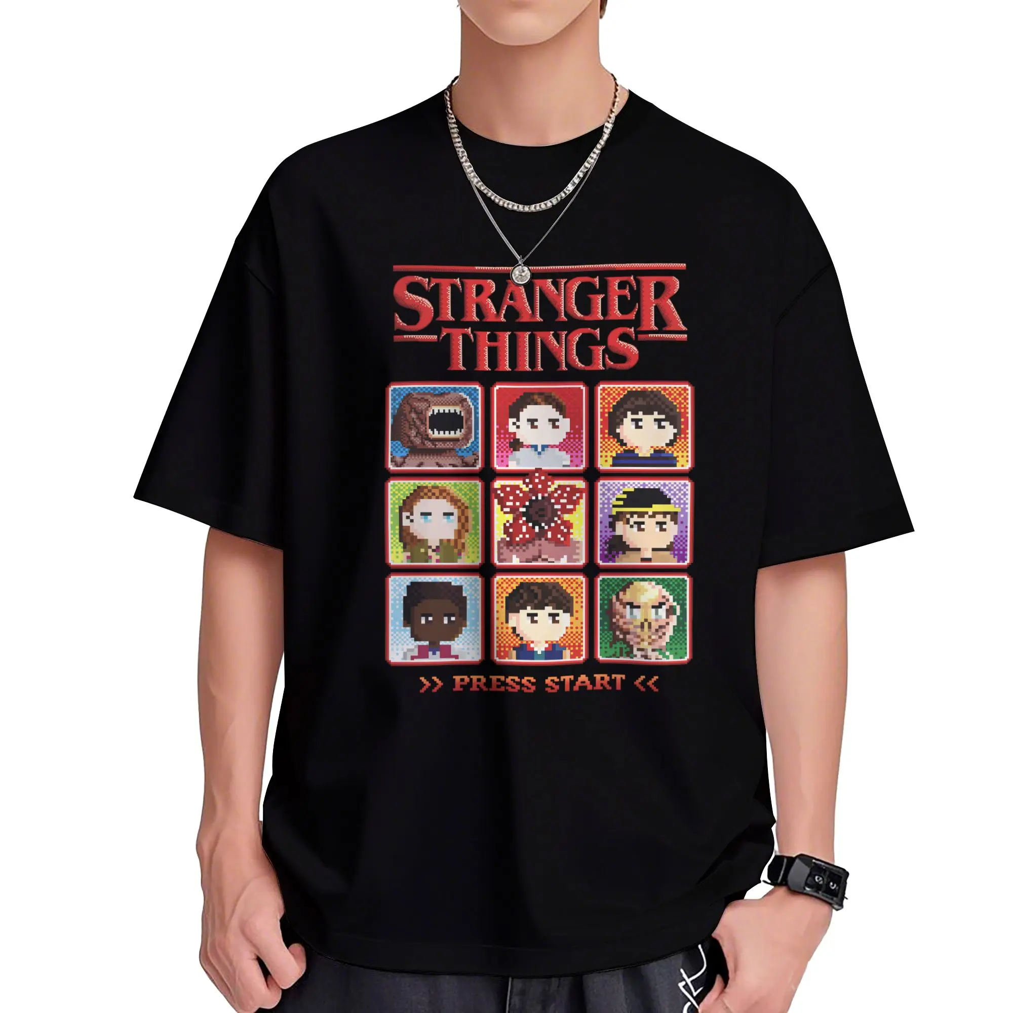 Menswear Casual Season 5 Retro Video Game Character Select Short-Sleeve T-Shirt for Men